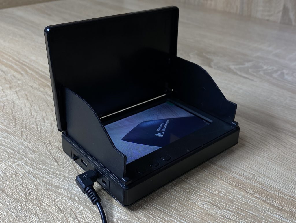 Portable monitor for displaying intercepted drone video