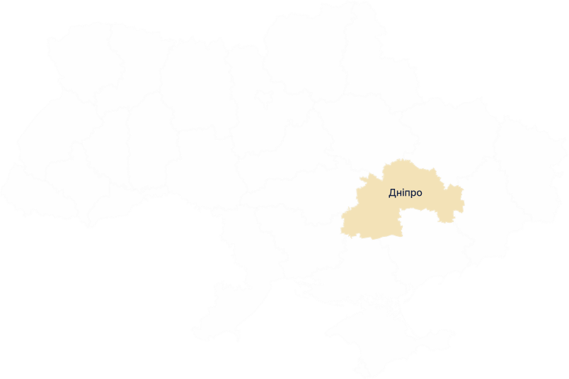 Карта зони: Дніпропетровська область