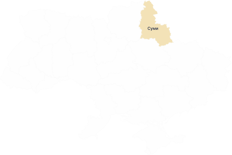 Карта зони: Сумська область